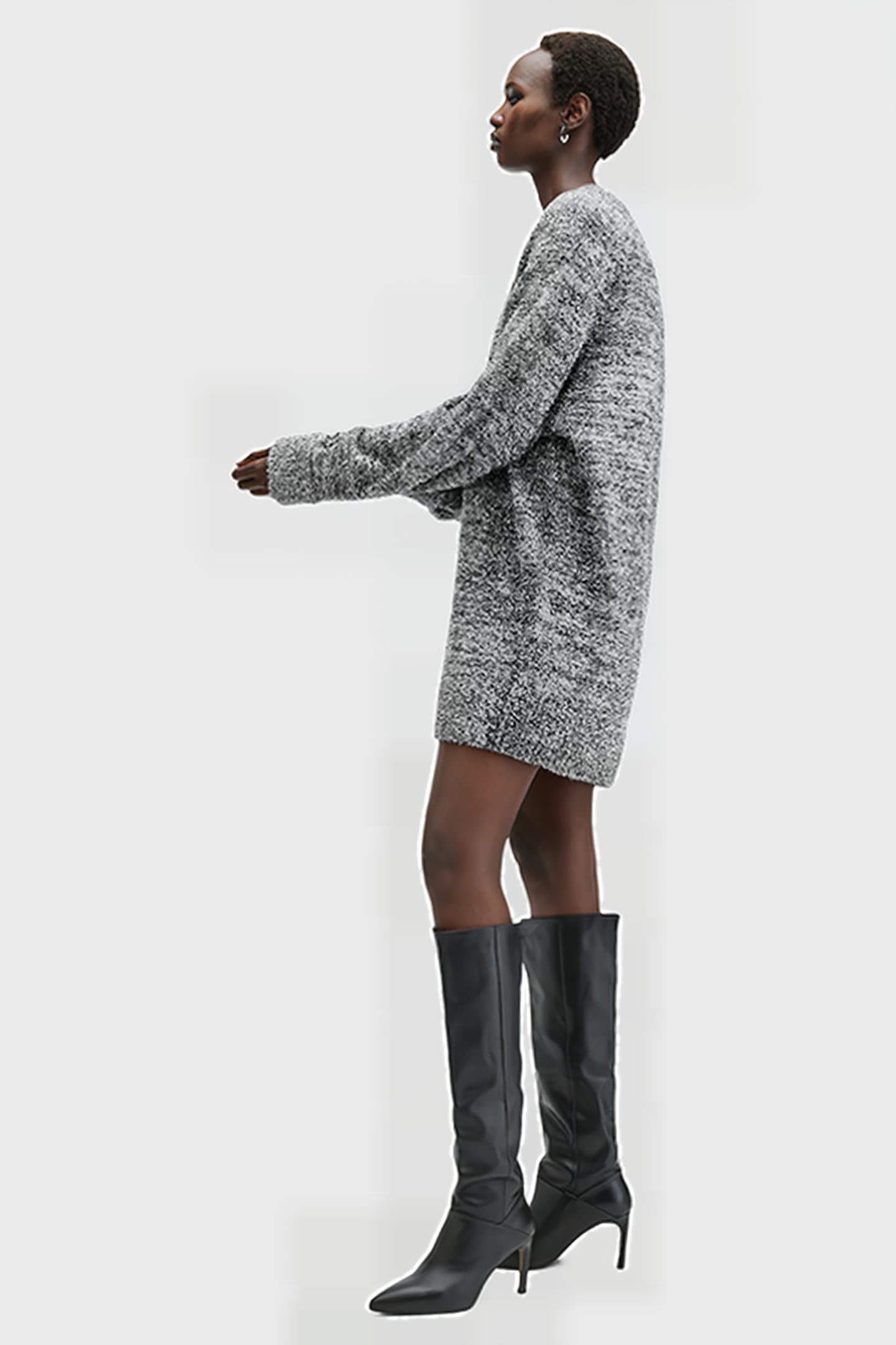 DAZZLE JUMPER DRESS GUNMETAL GREY 5