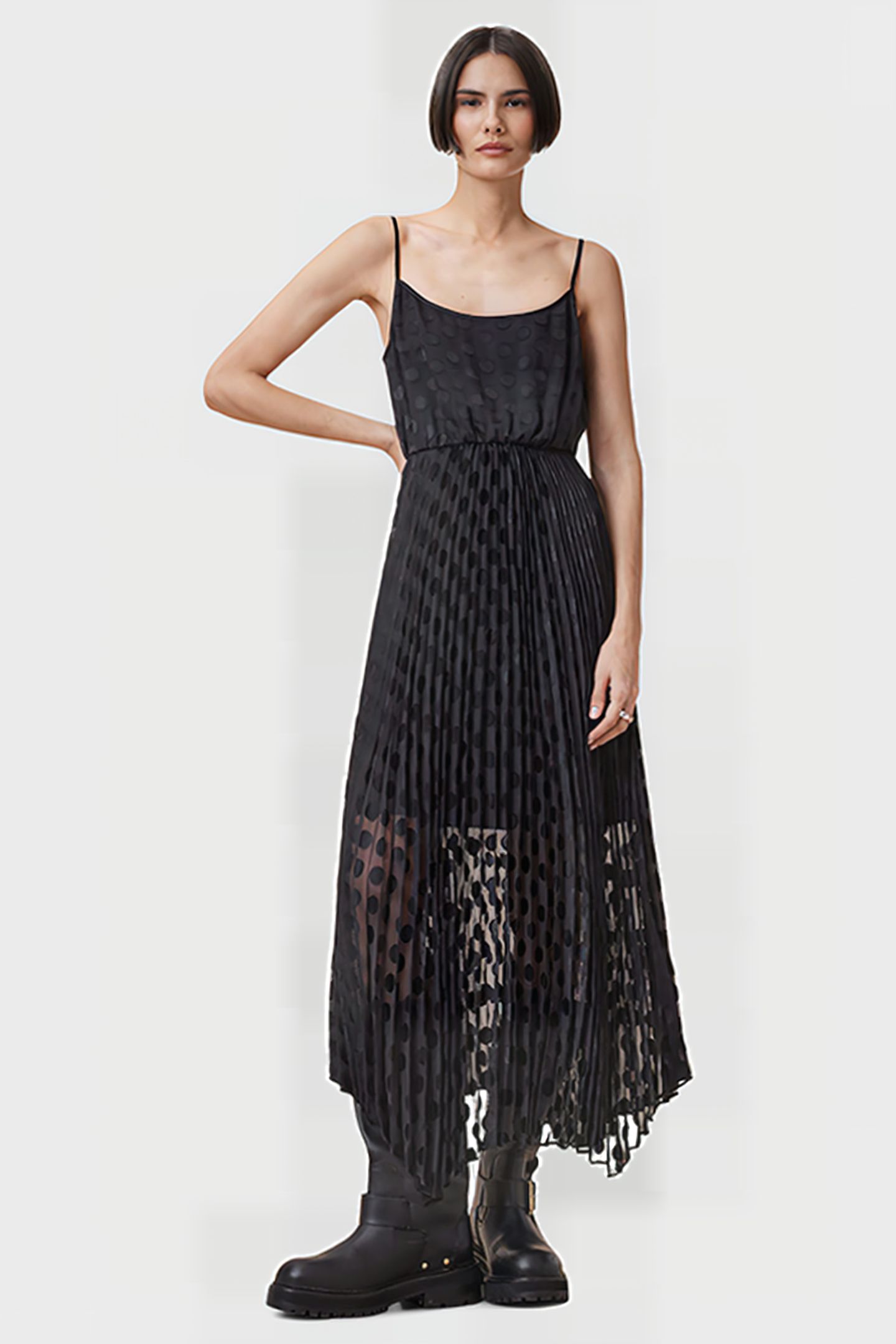 LEIA DOTT DRESS BLACK 6