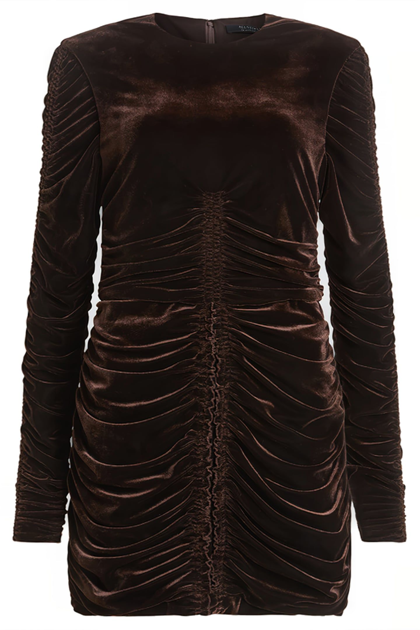 ERIS VELVET DRESS RICH BROWN 4