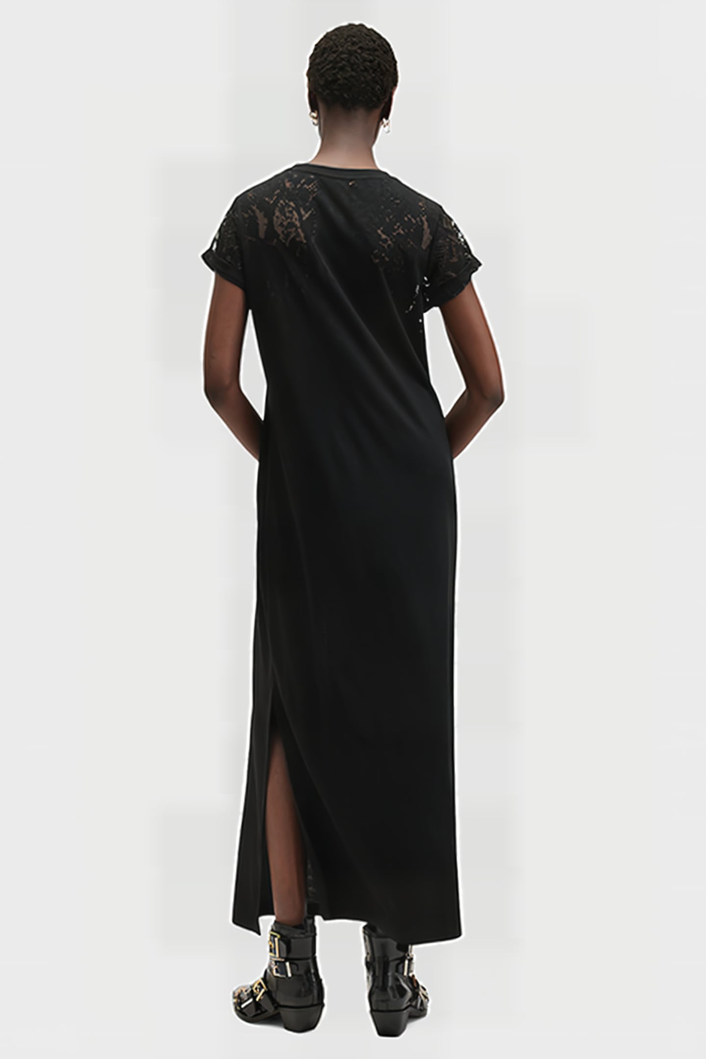 ANNA SNK MAXI DRESS BLACK 2