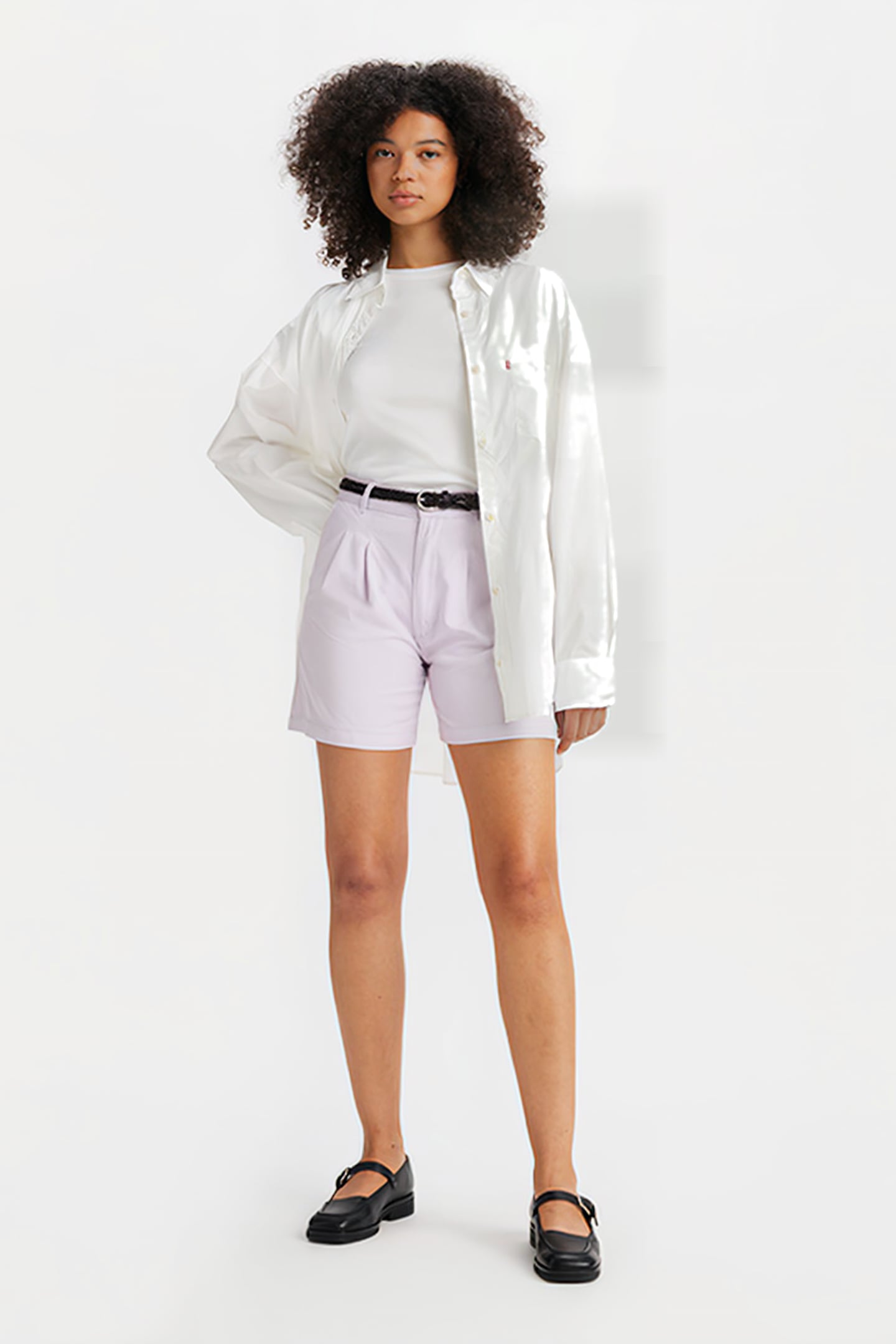 PLEATED TROUSER SHORT LAVENDER BLUE 6