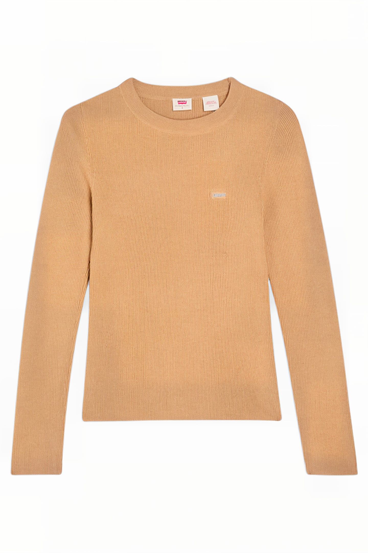 RIB CREW SWEATER TAN RIB 3