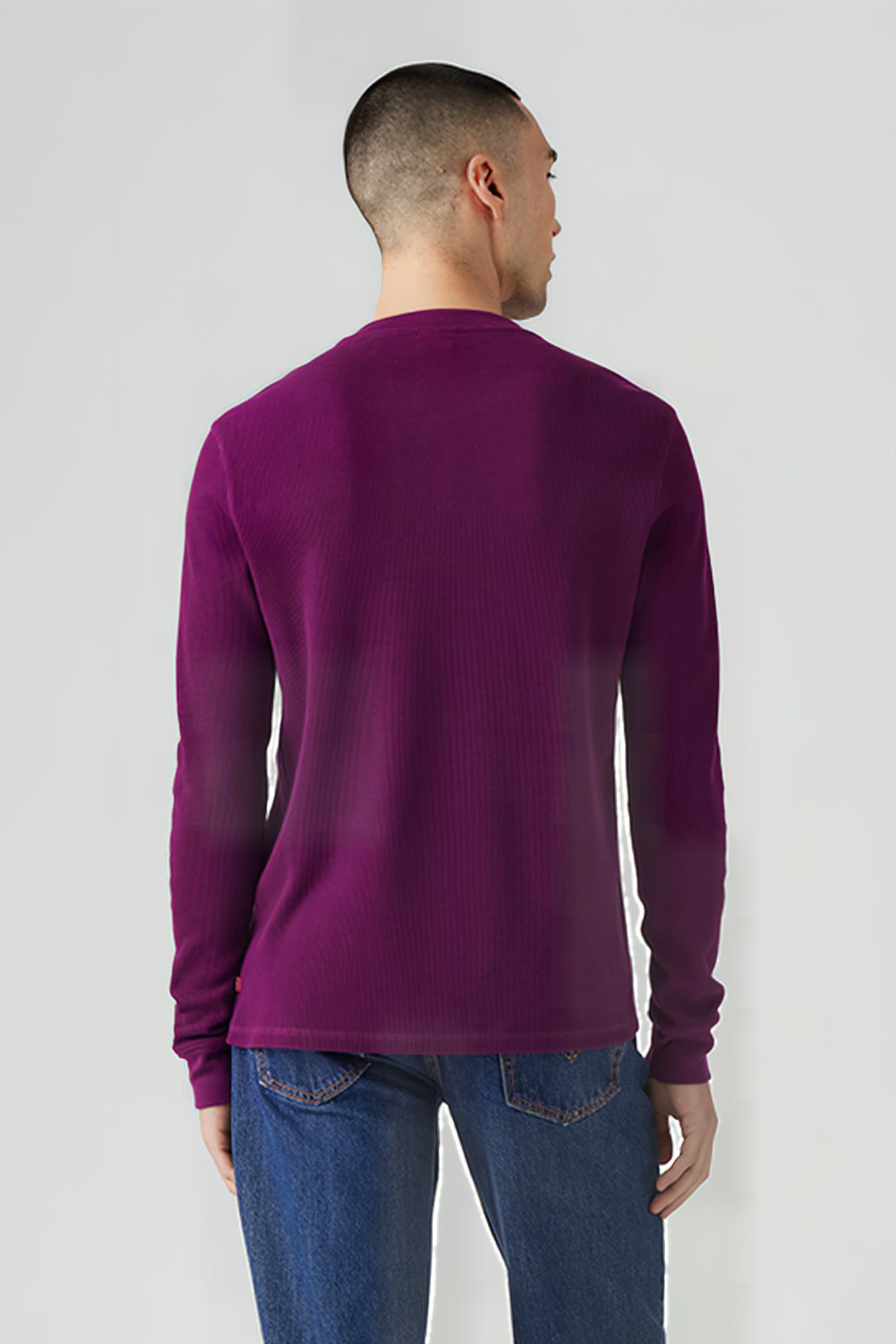 LS THERMAL 3 BTTN HENLEY POTENT PURPLE 2