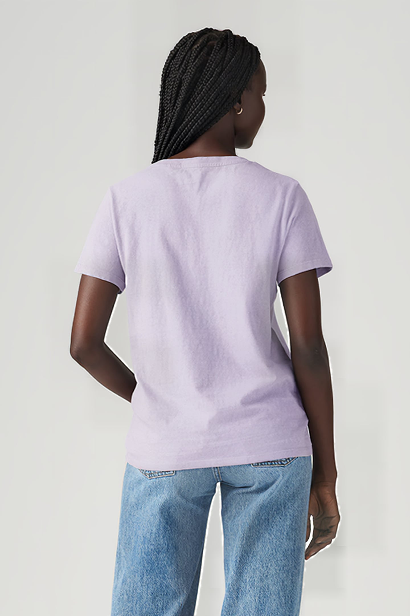 PERFECT SLUB VNECK HEIRLOOM LILAC SLUB 2