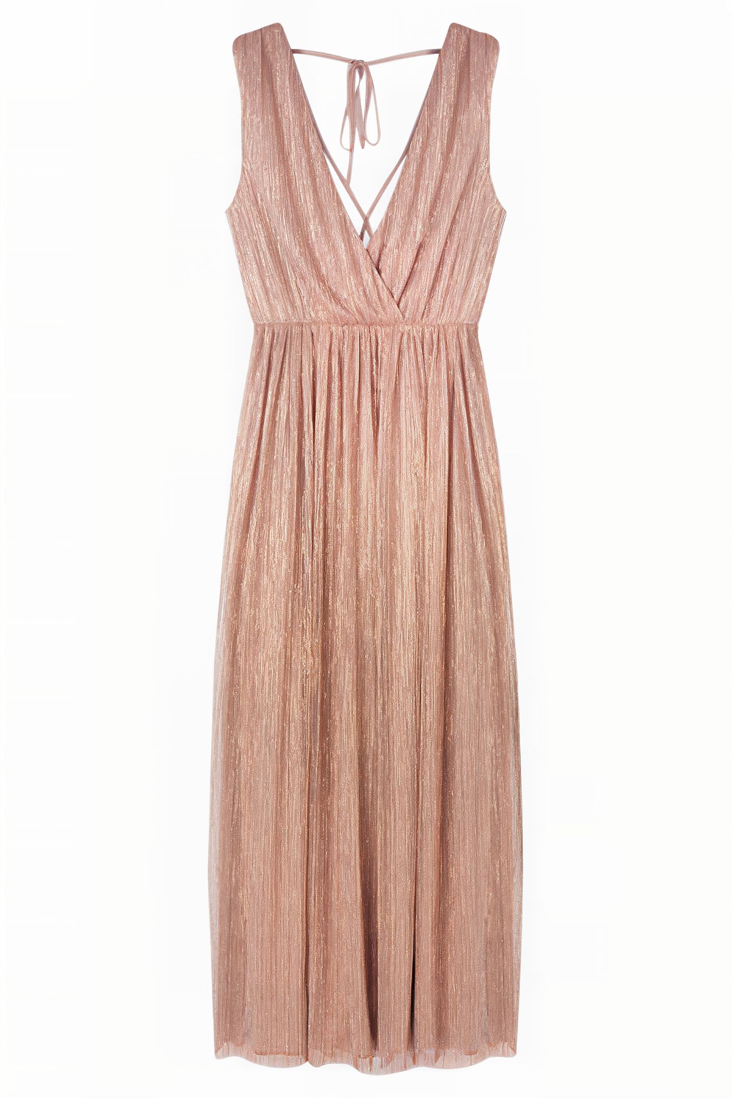 LONG ELEGANT LUREX DRESS PINK 3