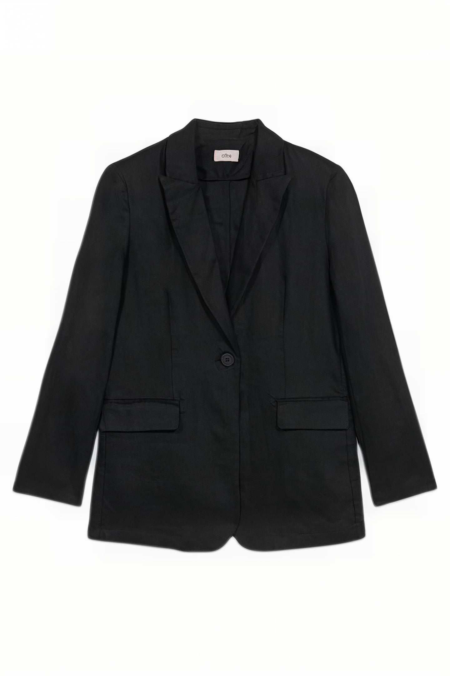 PURE LINEN BLAZER JACKET BLACK 3