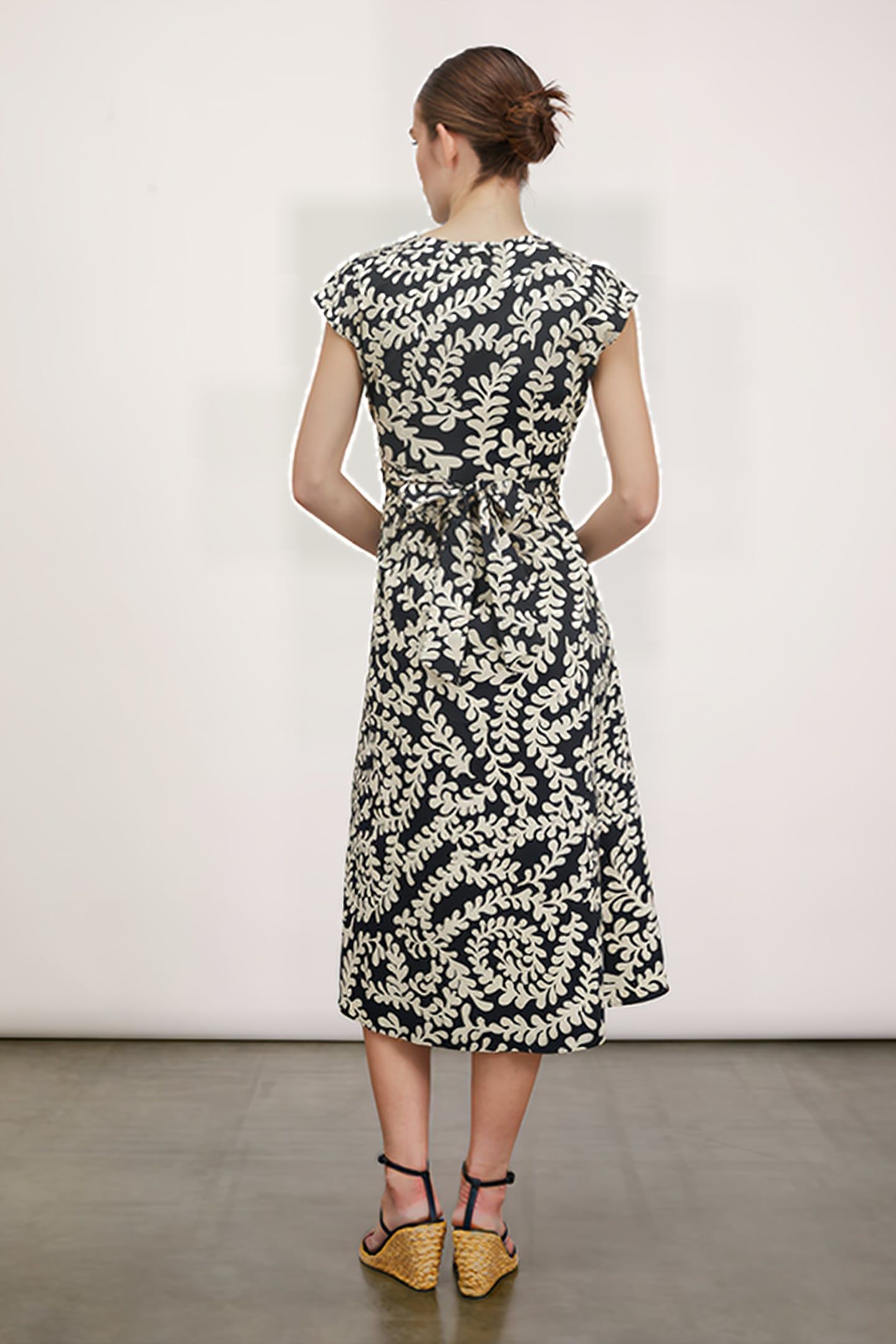 POPLIN MIDI DRESS BLACK 2