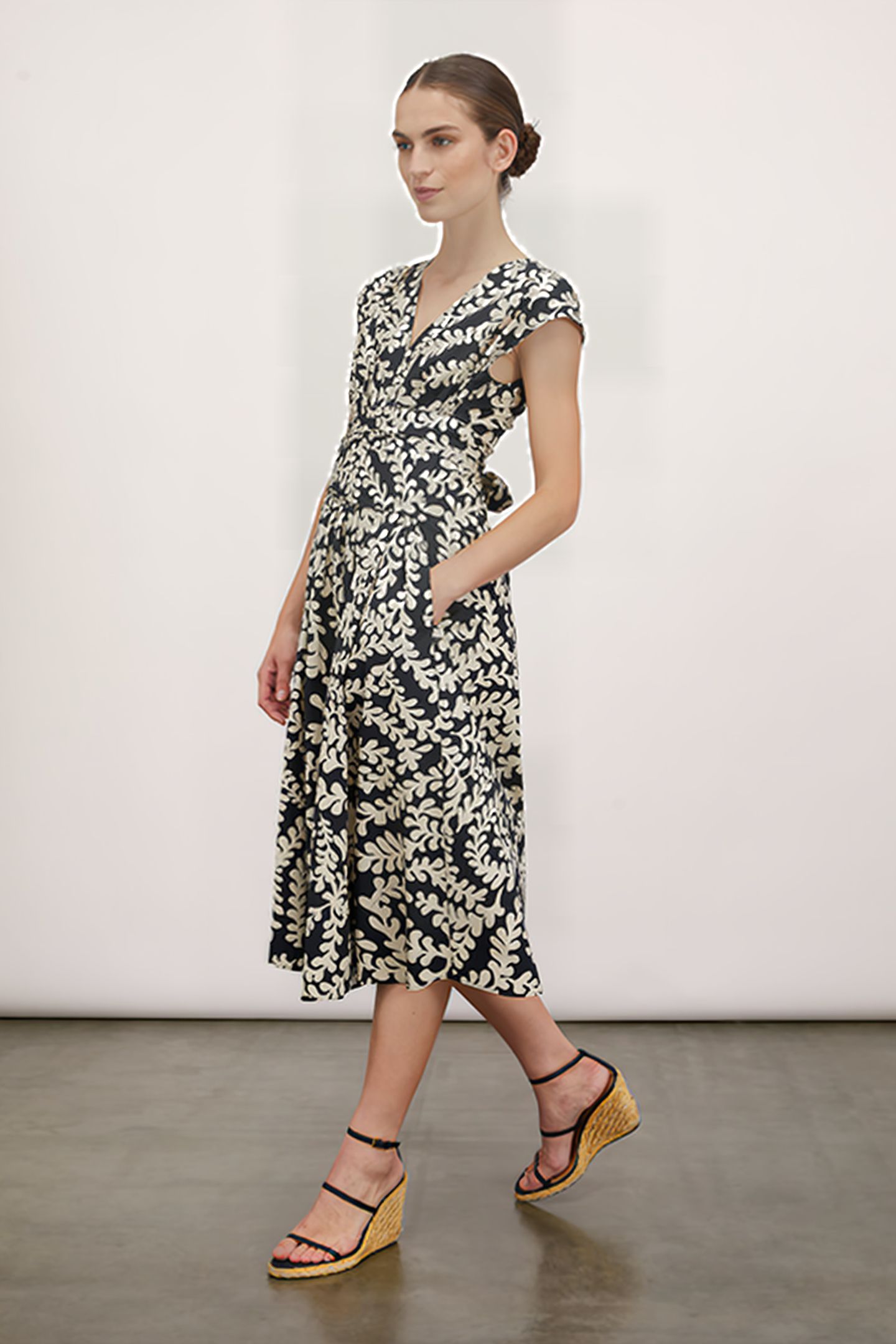 POPLIN MIDI DRESS BLACK 4