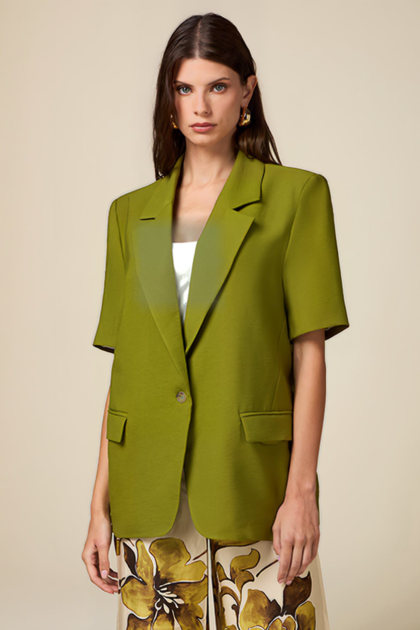 SHORT-SLEEVED BLAZER GREEN 1