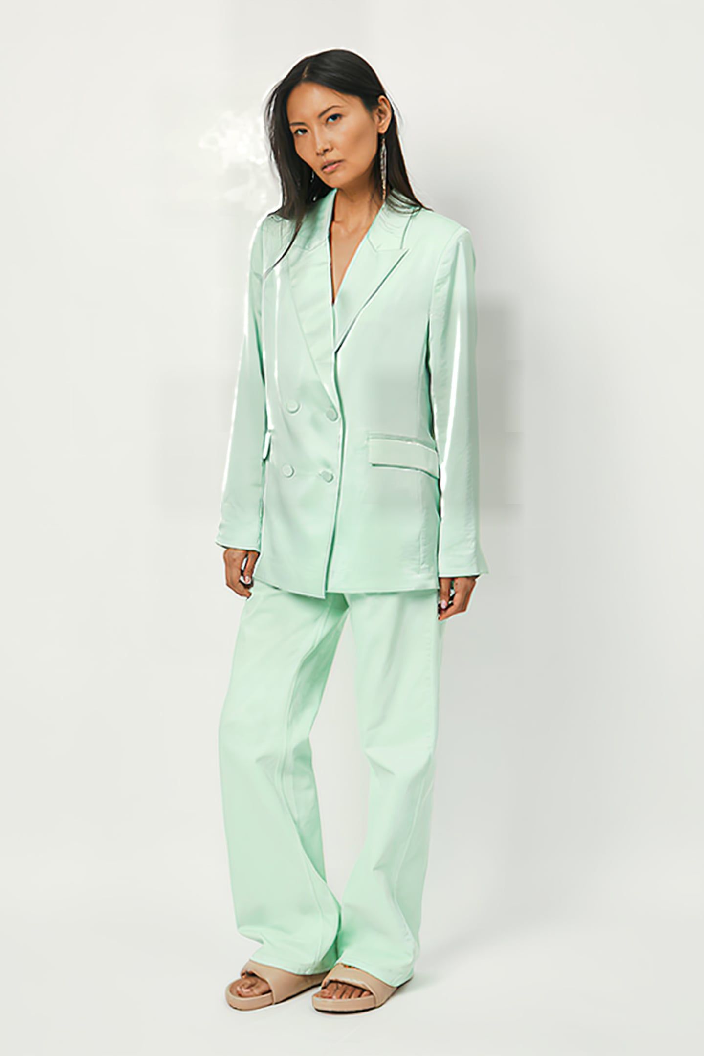 BELLA WIDE LEG JEANS PISTACHIO 8