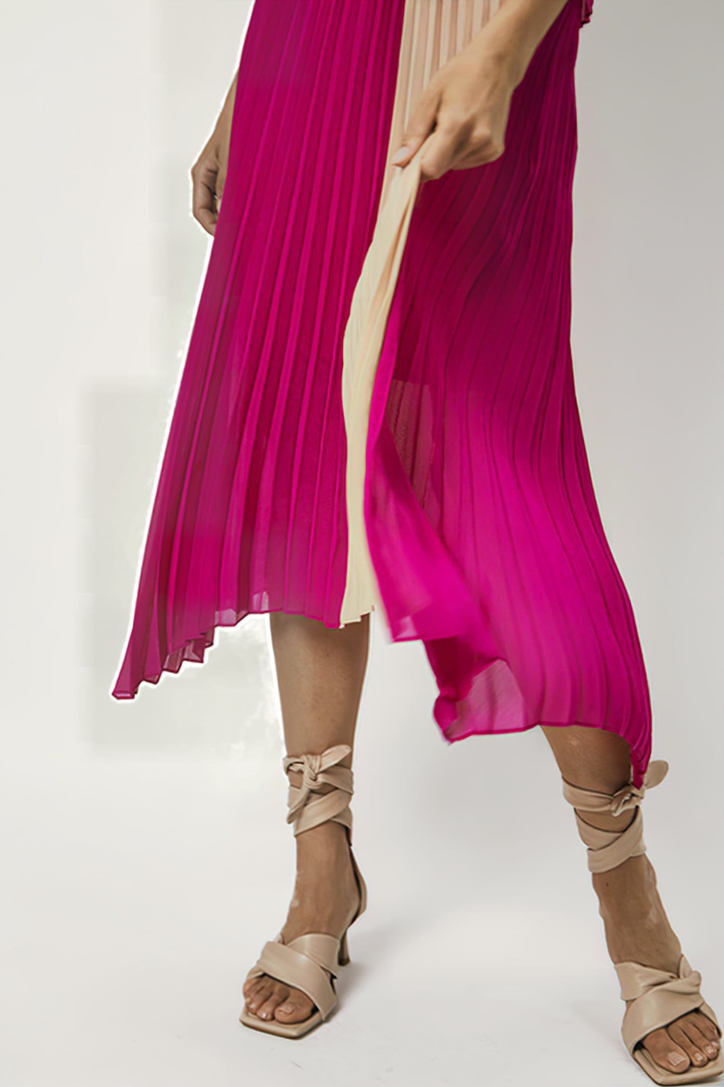 FARAWAY COLOURBLOCK SKIRT HIBISCUS PINK 8