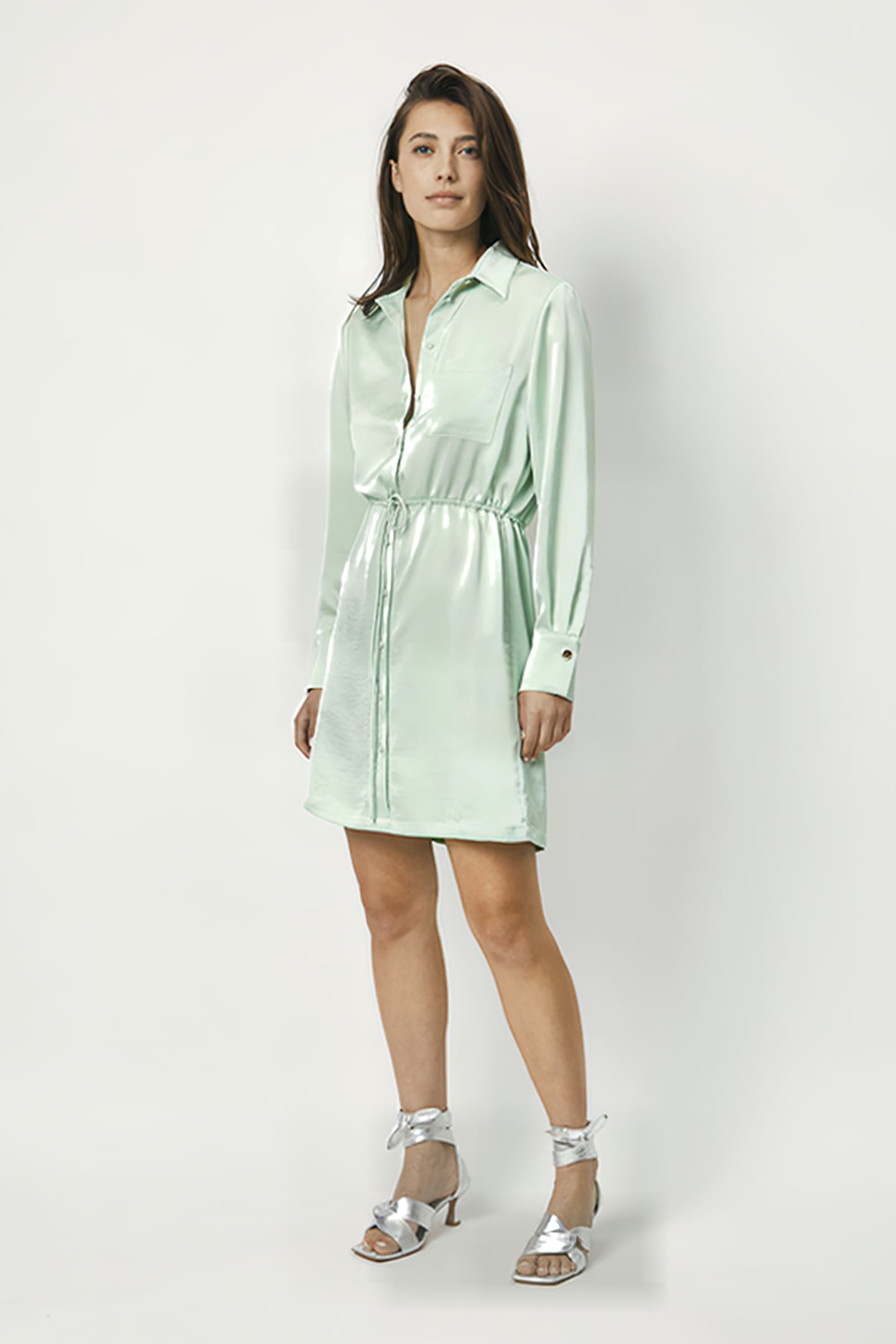 NICOLA SHIRT DRESS PISTACHIO 11