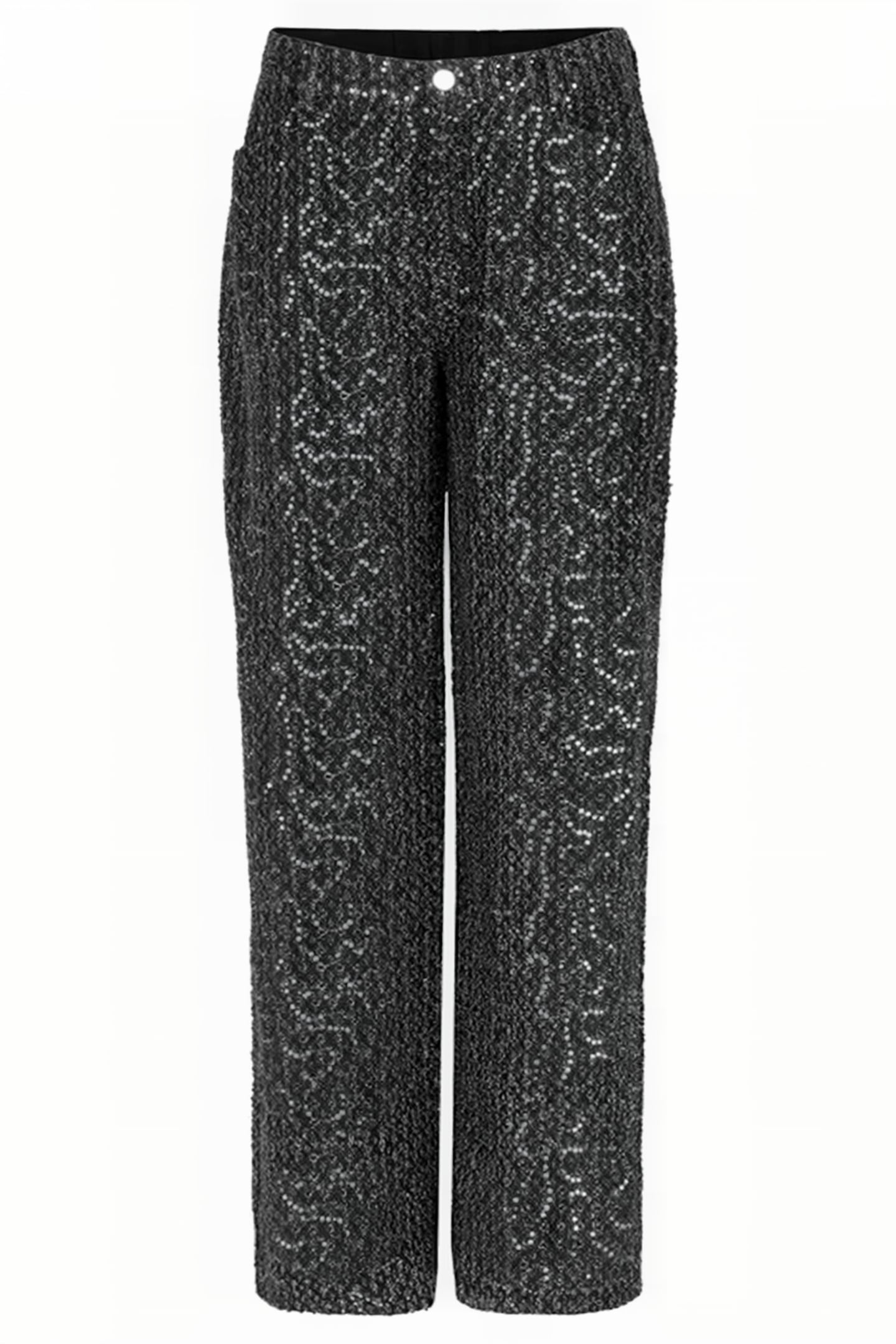 PHOEBE EMBELLISHED STRAIGHT JEANS WASHED BLACK 8