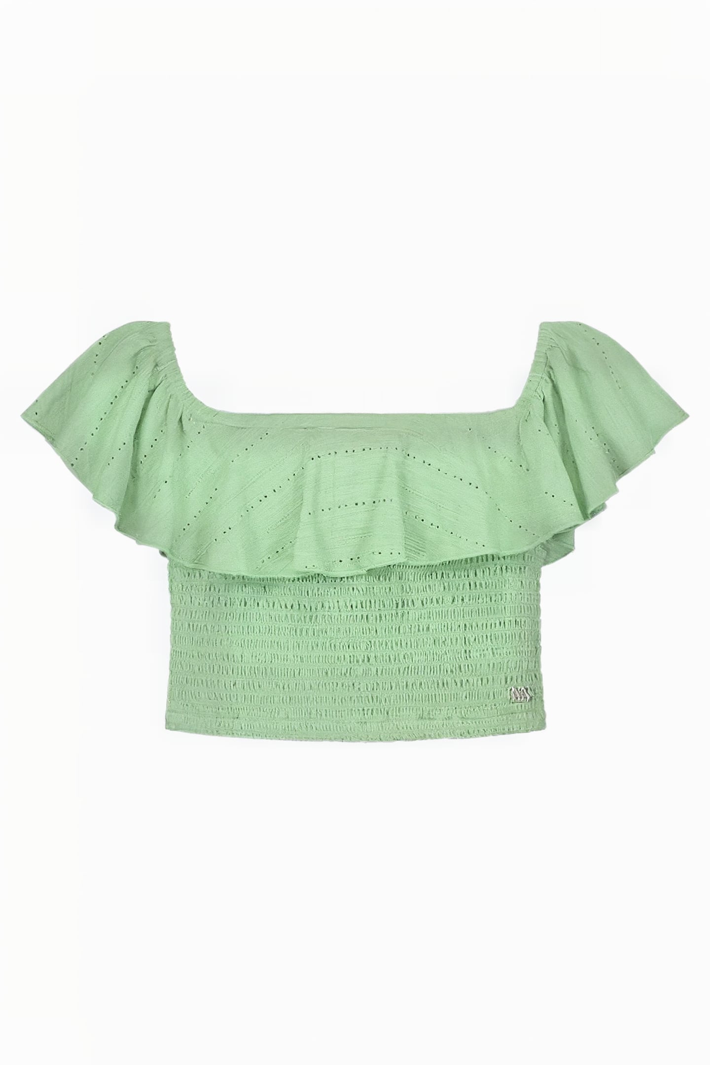 BRODERIE TOP MISTY GREEN 2