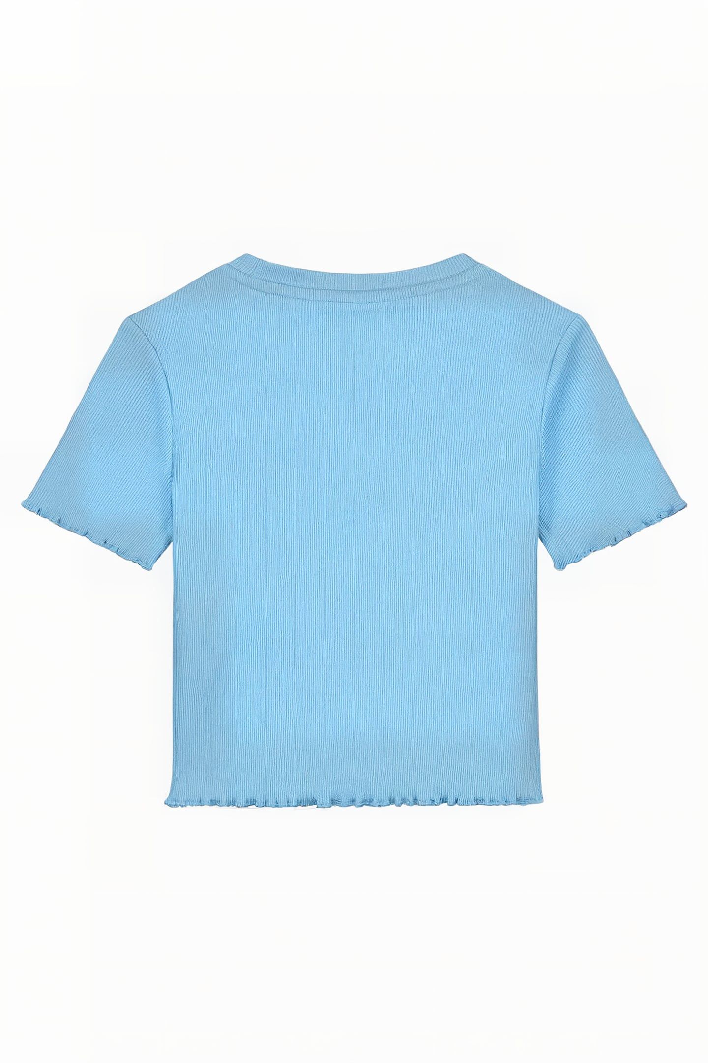 LETTUCE RIB T-SHIRT ATLAS BLUE 2