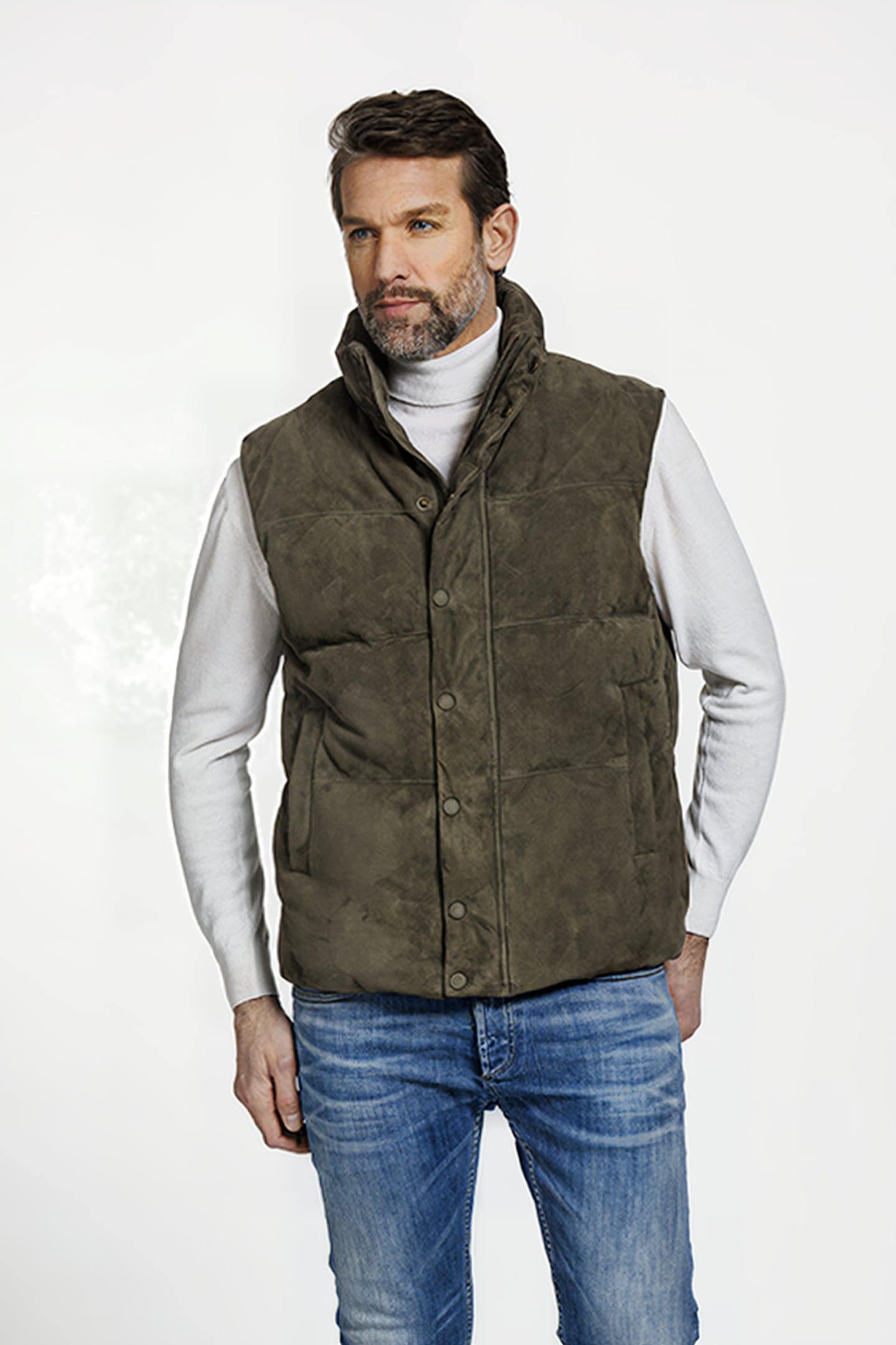RICHARD BODYWARMER LIGHT ARMY GREEN 1