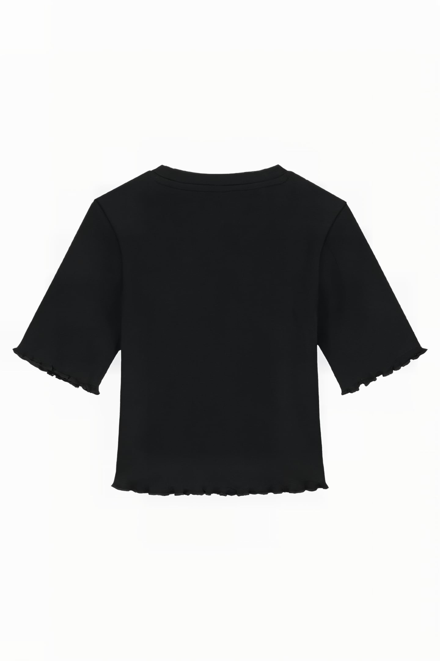 LETTUCE RIB SHIRT BLACK 2