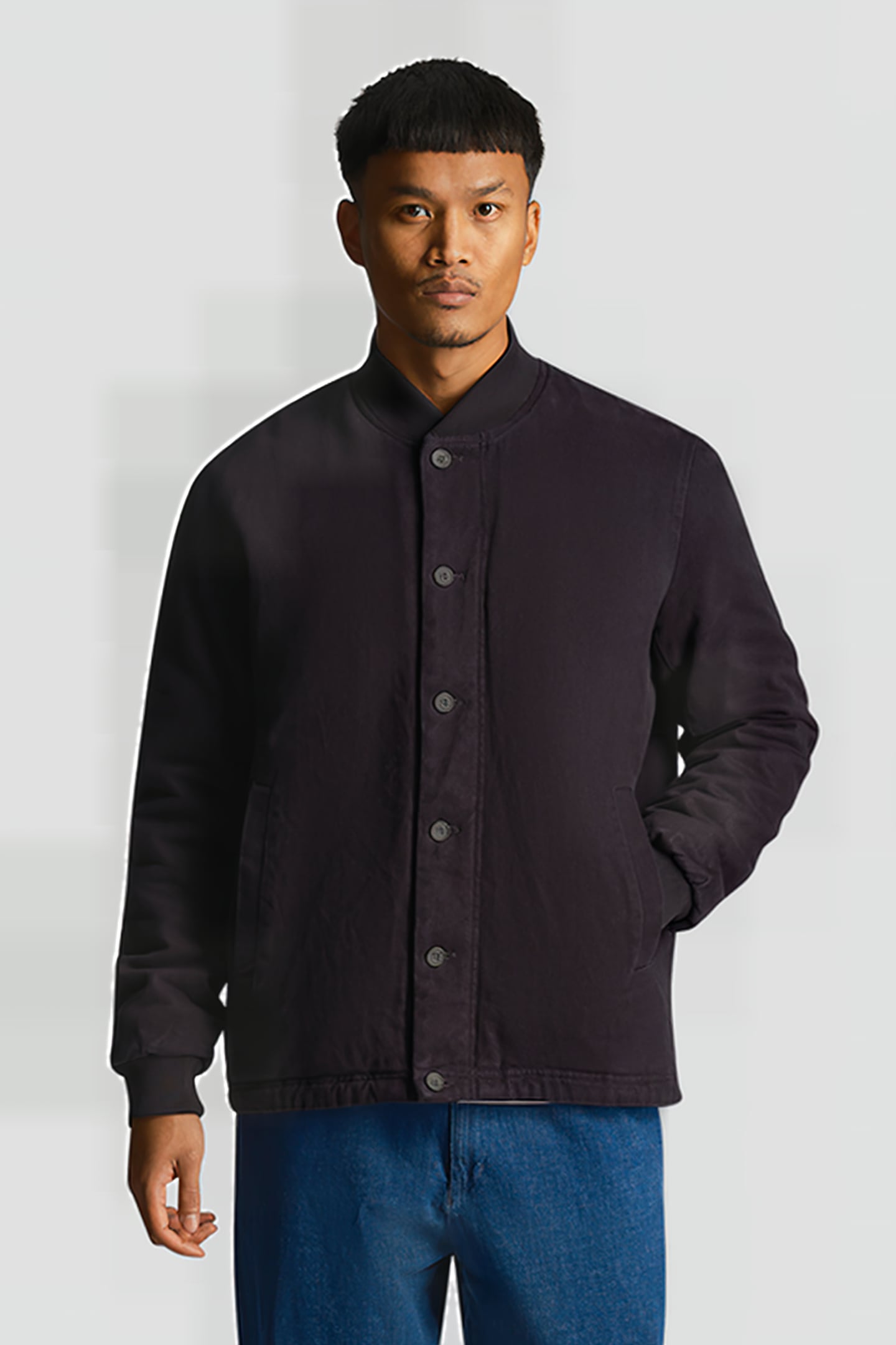 WADDED LOGO JACKET DARK NAVY 1