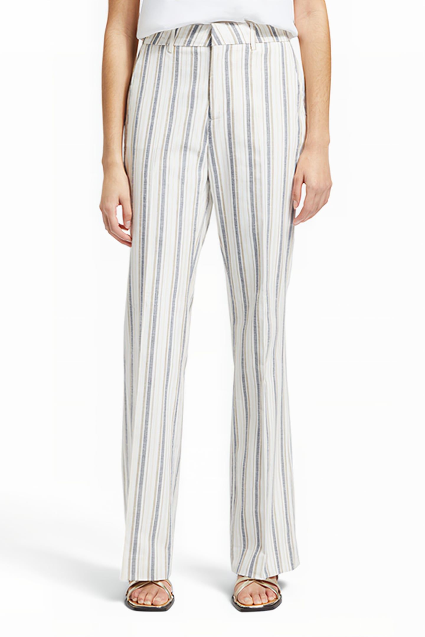 VIOLET LUREX LINEN BLEND PANT LUREX LINEN STRIPE 1