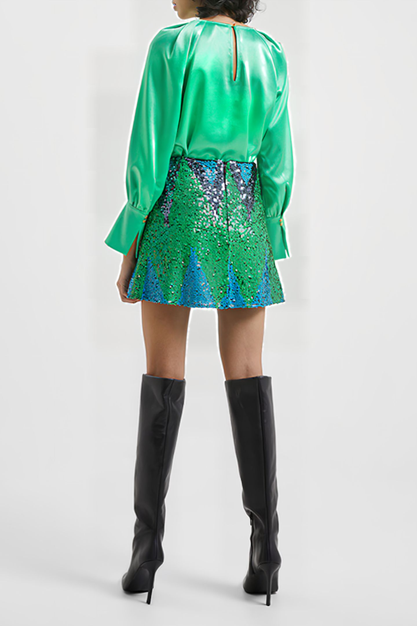 ADORA SATIN TOP GREEN MINERAL 3
