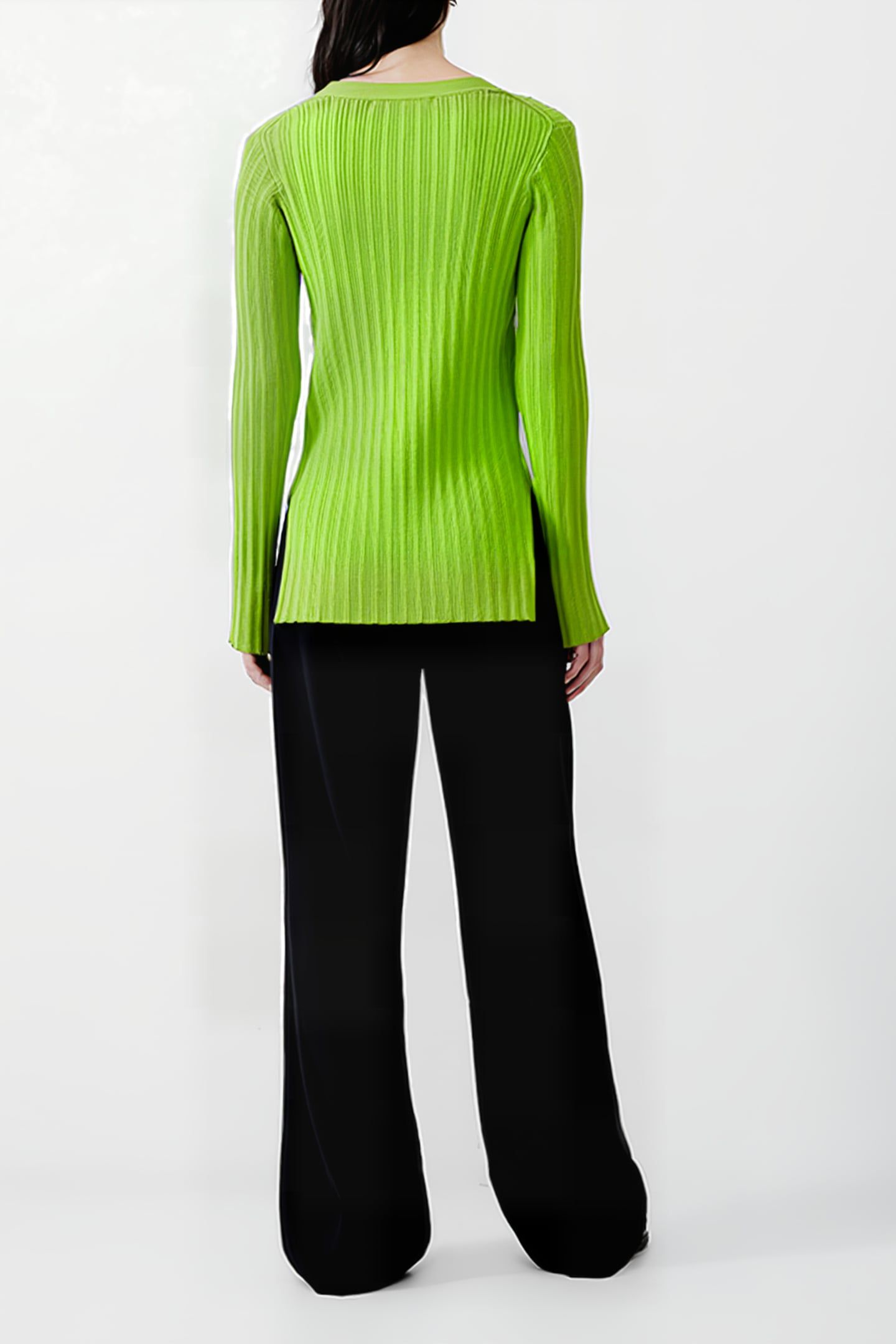 LEONORA L/S CARDIGAN WASABI 3