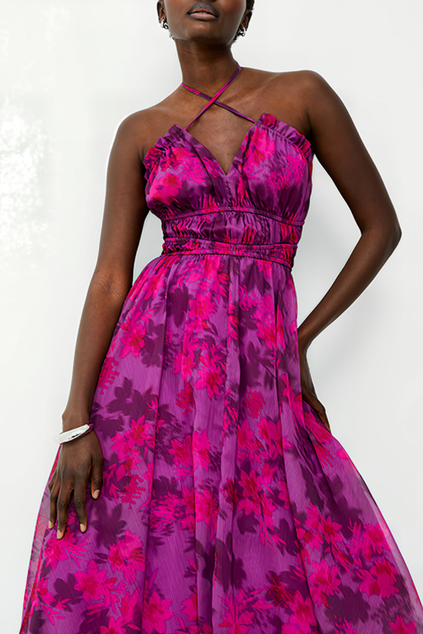 ARLA HALLIE CRINKLE DRESS MEADOW MAUVE 3