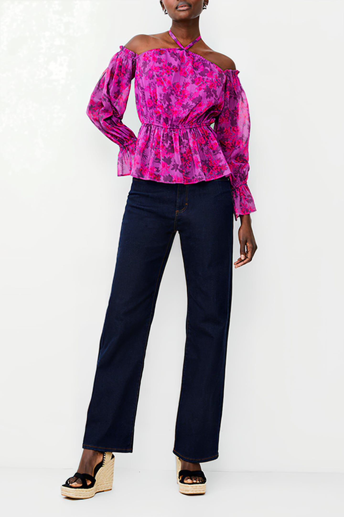 ARLA HALLIE CRINKLE BLOUSE MEADOW MAUVE 1