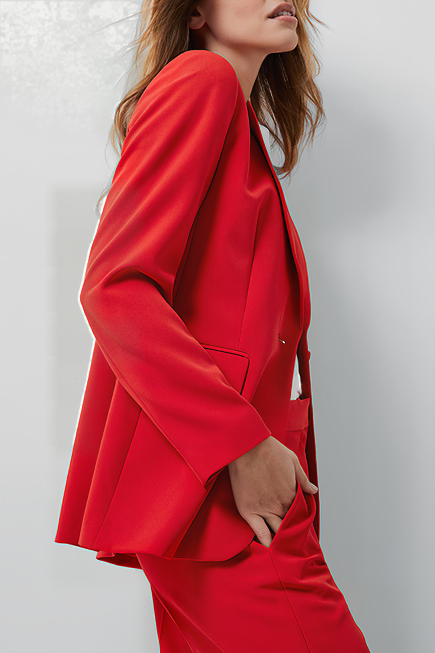 ECHO SINGLE BREASTED BLAZER TRUE RED 3