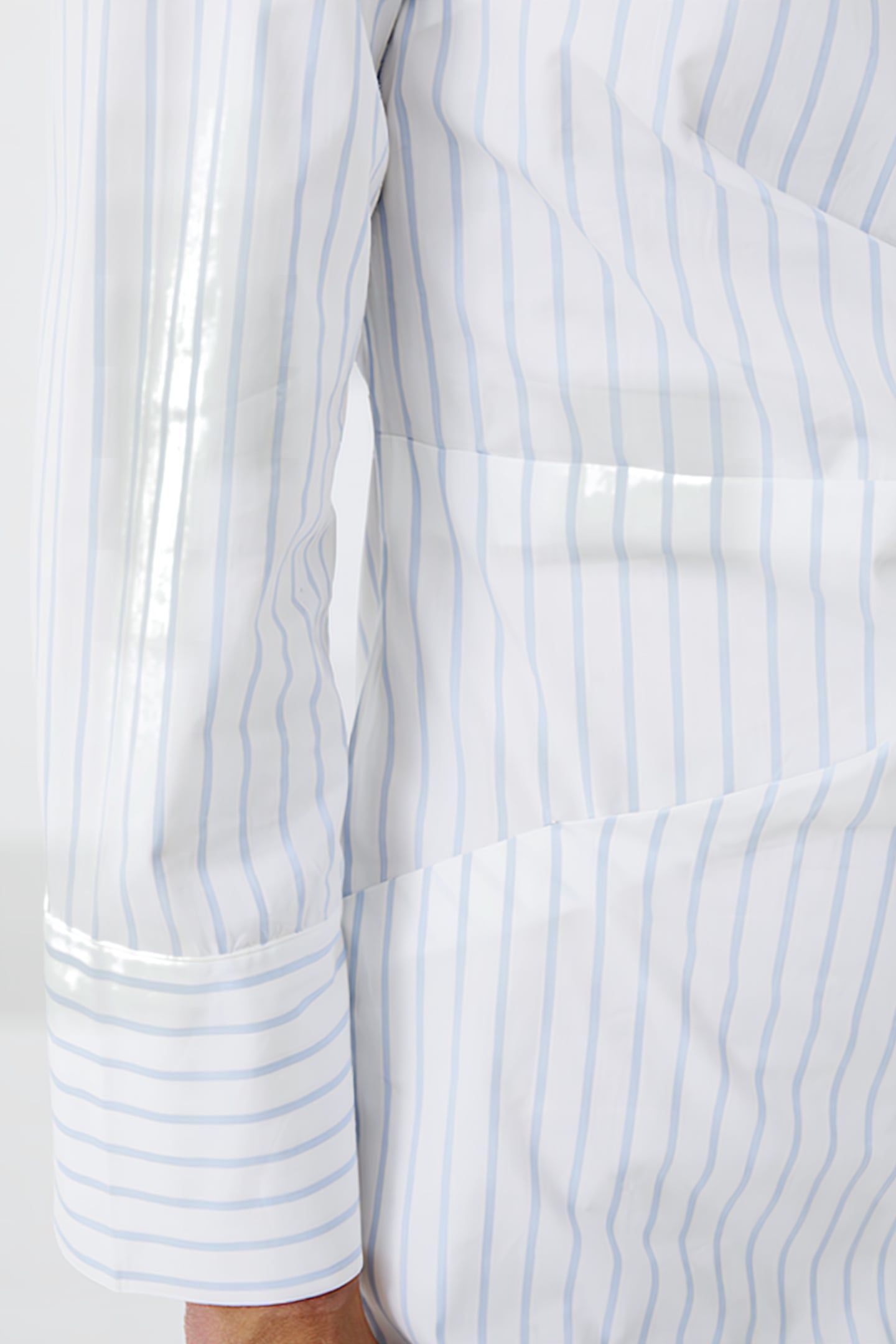 ISABELLE STRIPED POPLING DRESS LINEN WHITE/CASHMERE 4