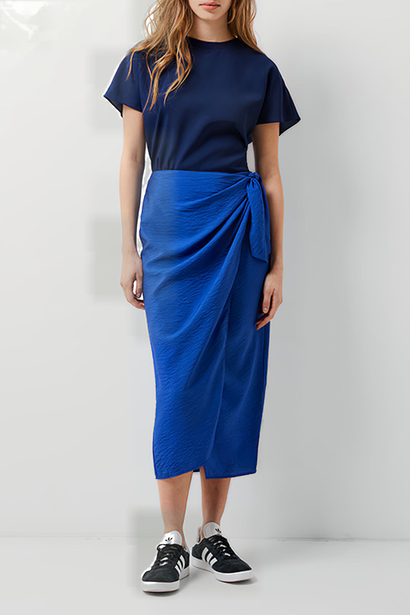 FARON DRAPE SKIRT COBALT BLUE 1