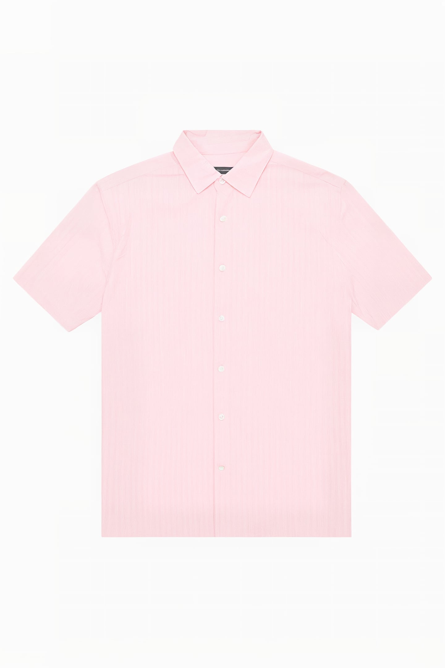 SS SEERSUCKER CHECK SHIRT SILVER PINK 1
