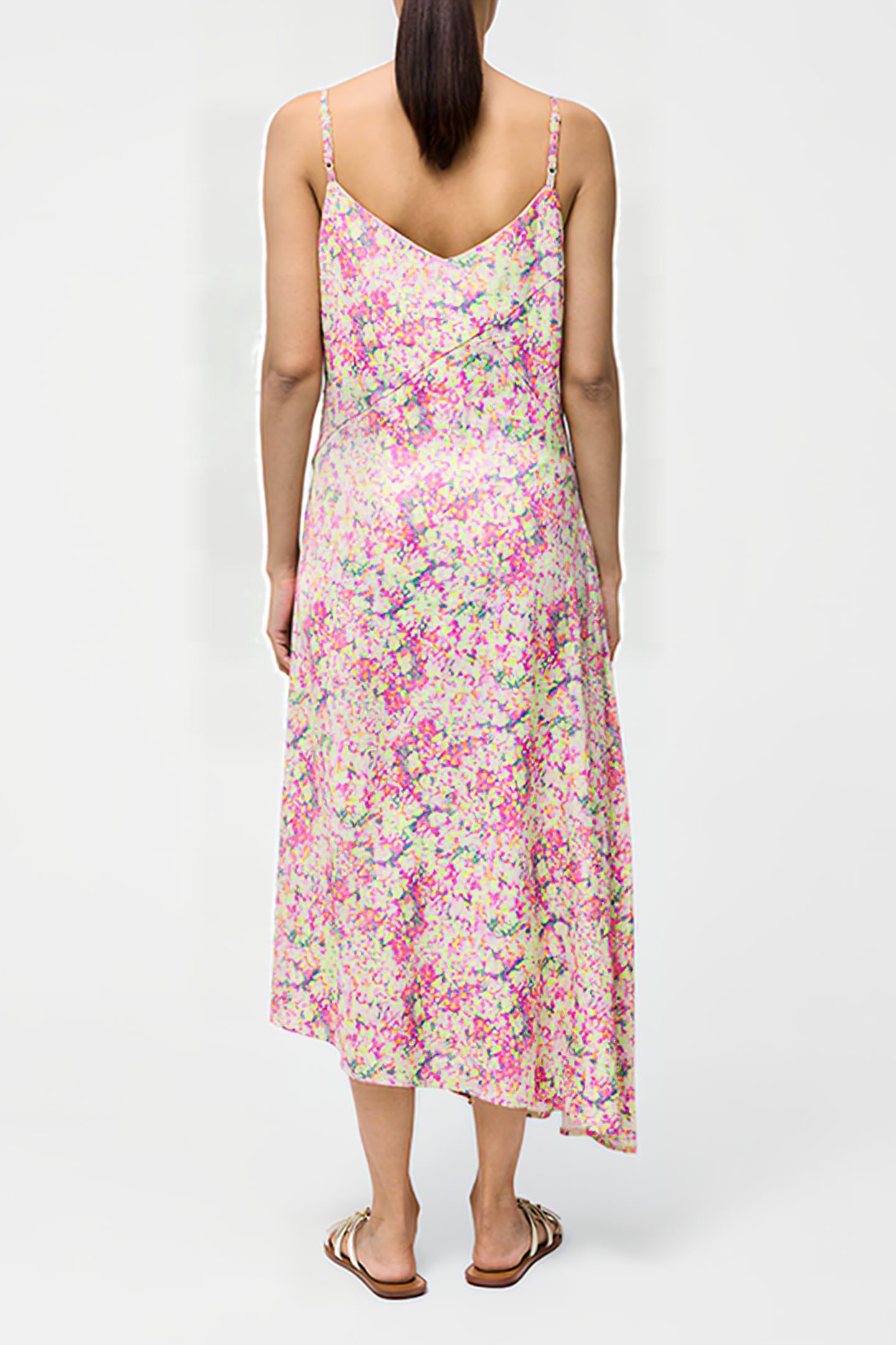 DONNA ASYMMETRIC DRESS STRAWBERRY SHAKE M 2