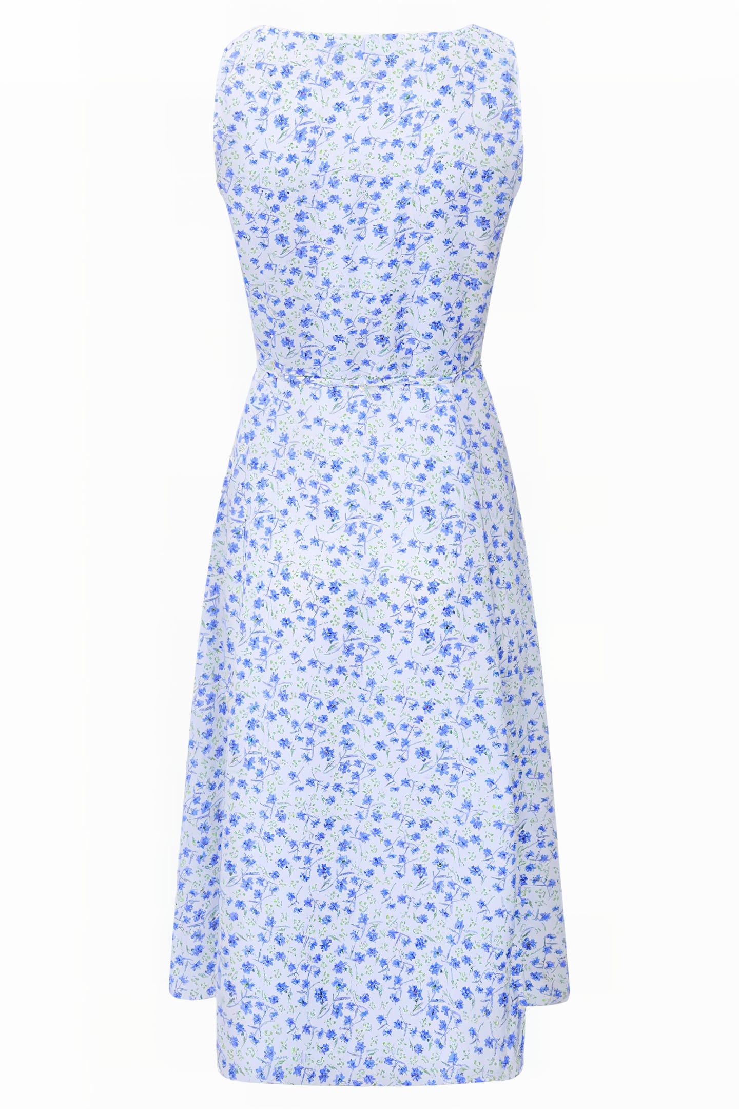 CAMILLE V-NECK SLEEVELESS DRESS SUMMER WHITE 2