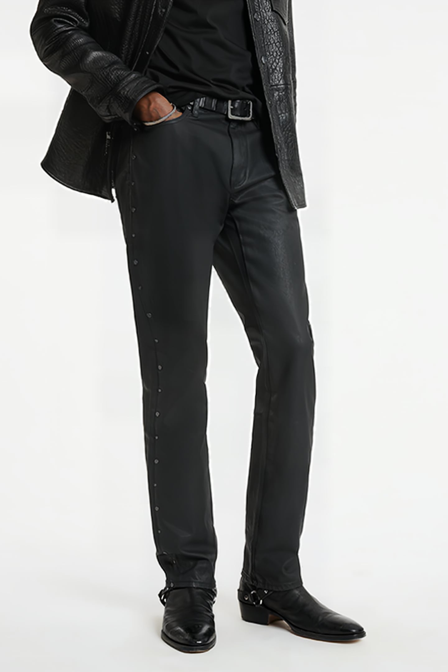 SLIM FIT DENIM WITH STUDS BLACK 1