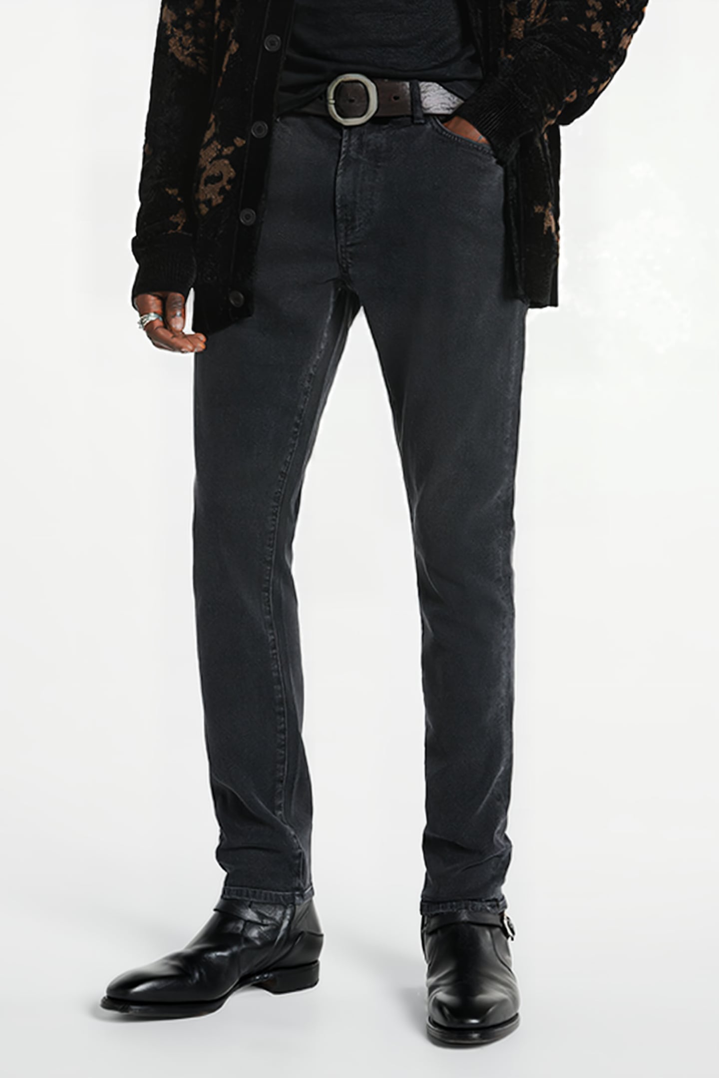 J704 - TAPERED FIT BLACK/BLUE 1