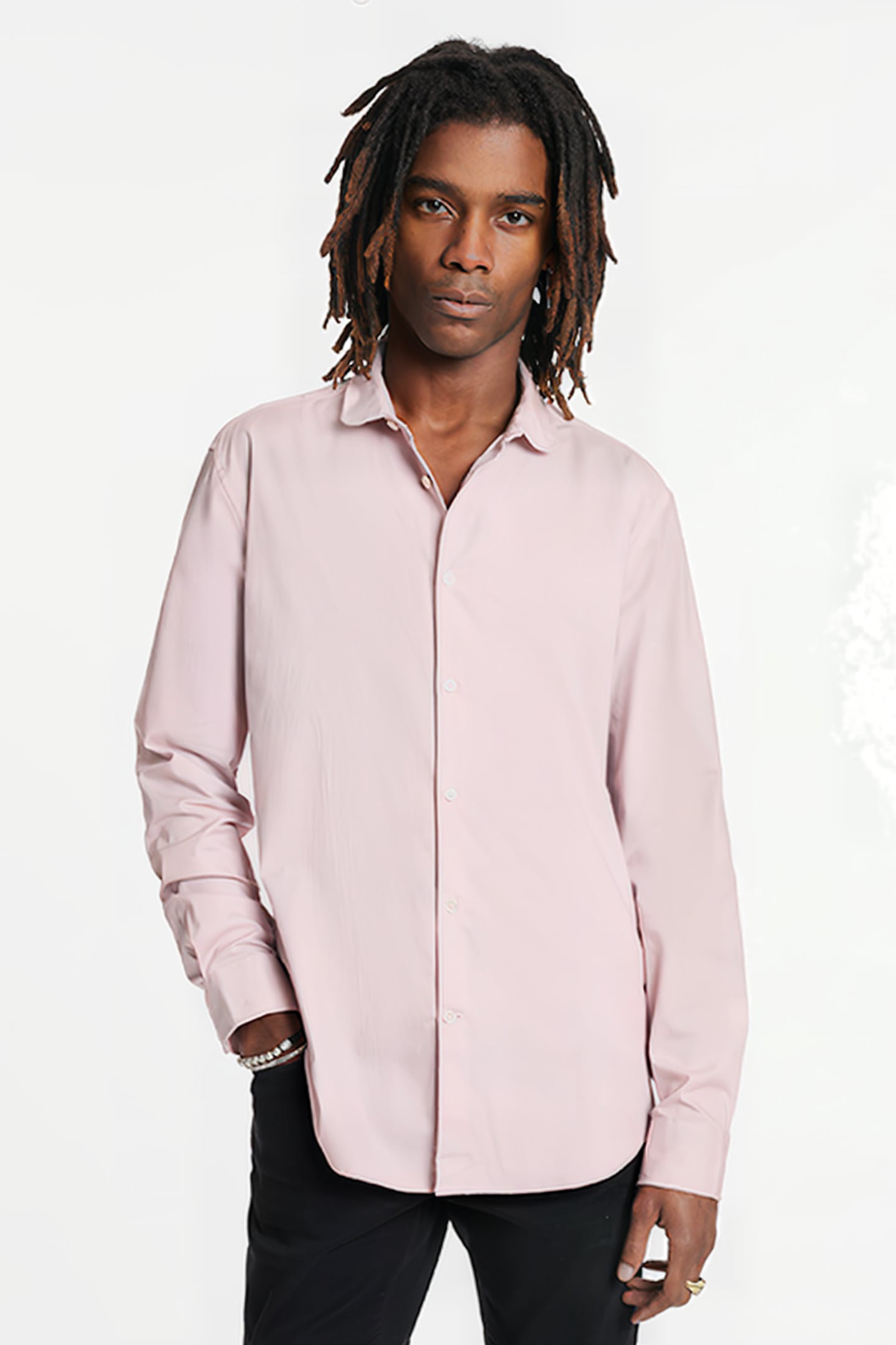 SLIM FIT SHIRT WITH WIRE WORN MAUVE 1
