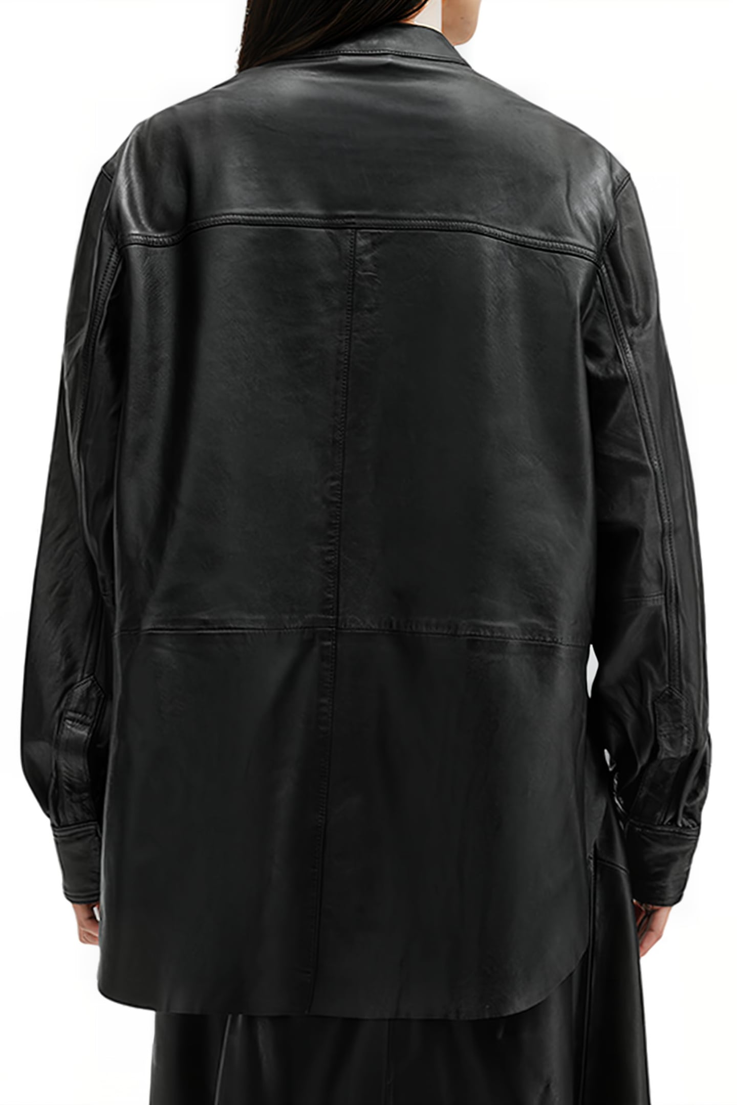 SARA LEATHER SHIRT BLACK | Online Outlet | Otrium