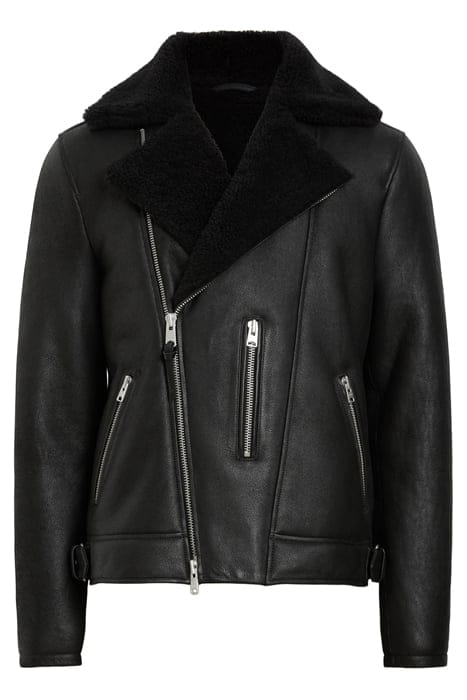 XENA SHEARLING BIKER BLACK/BLACK 4