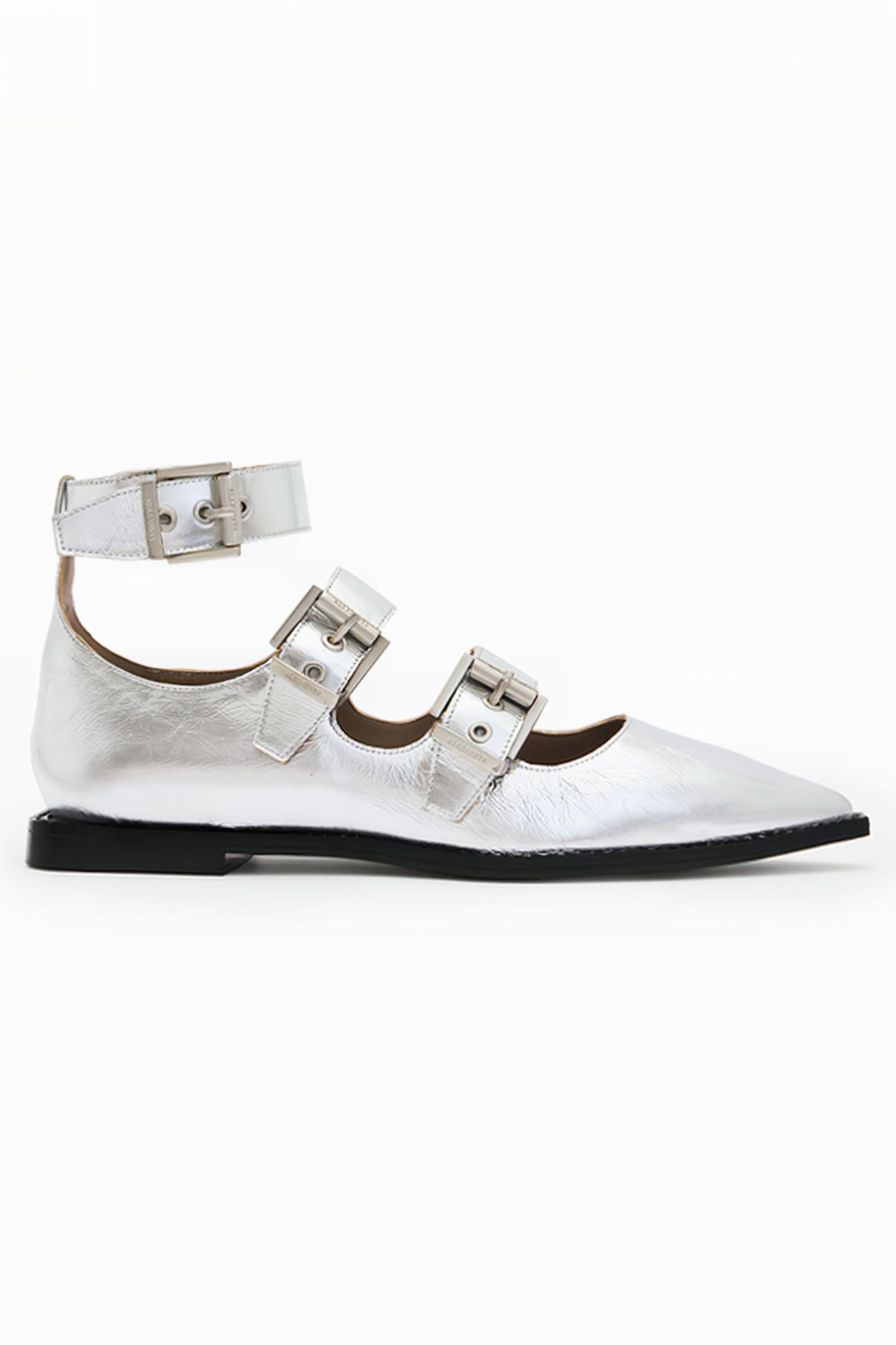 SUSAN BUCKLE SHOE SILVER 1