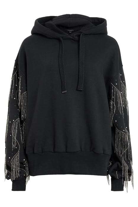 LENNON TASSEL HOODY WASHED BLACK 3
