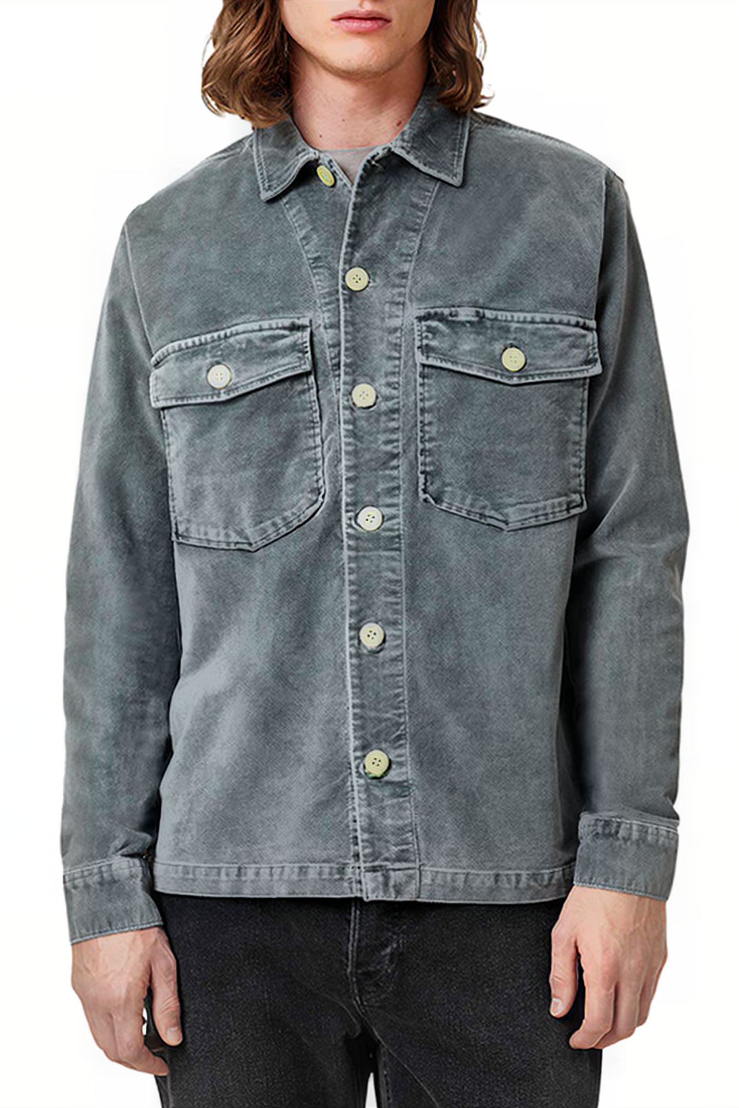 HARRIER LS SHIRT DULL BLUE 1