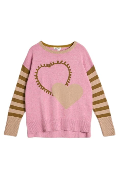 OLIVE HEART JUMPER PINK MULTI 3