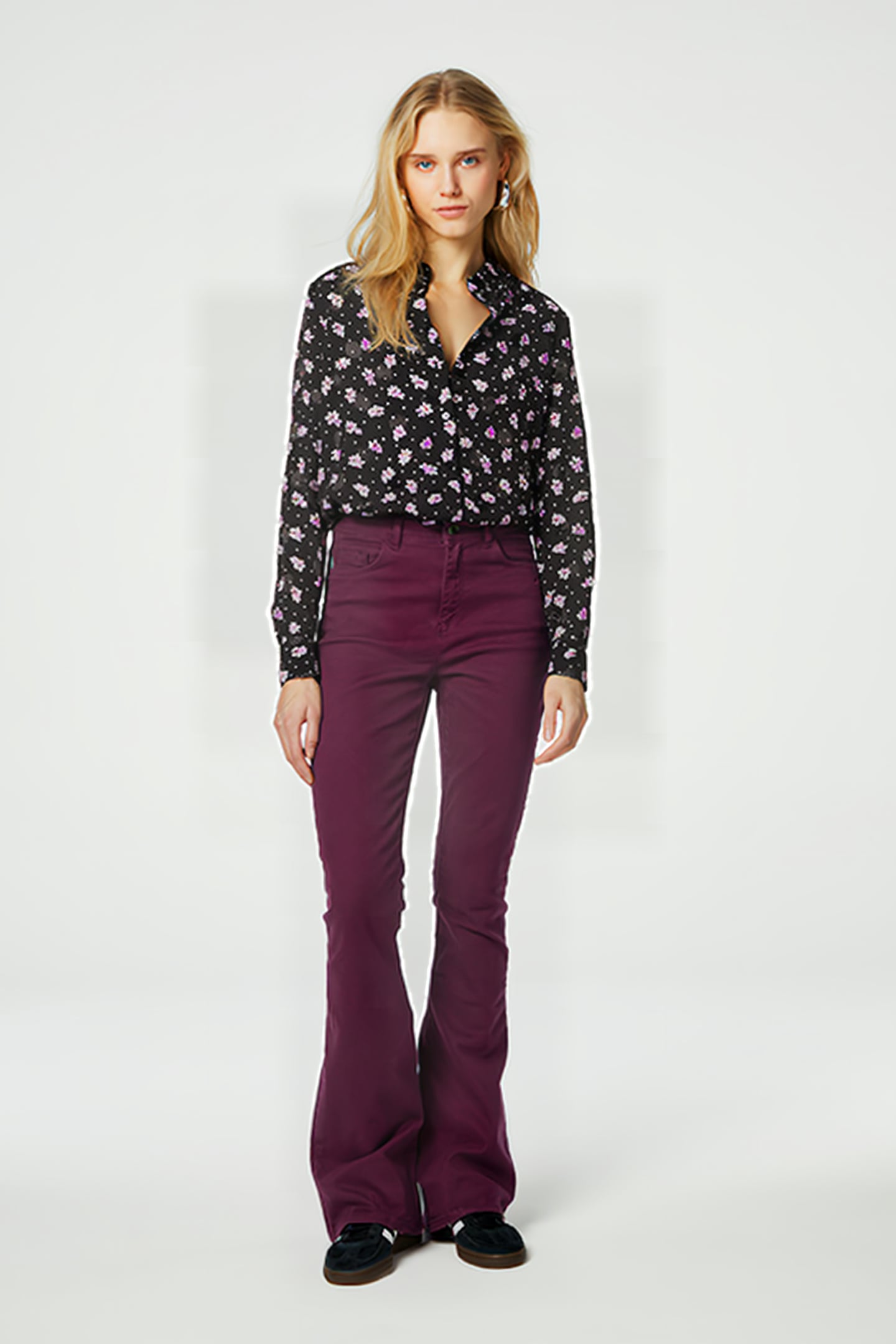 LOT BLOUSE BLACK/GRAPE 2