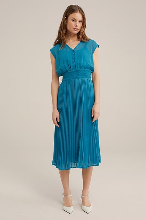 DRESS MID LENGTH GREEN BLUE 1