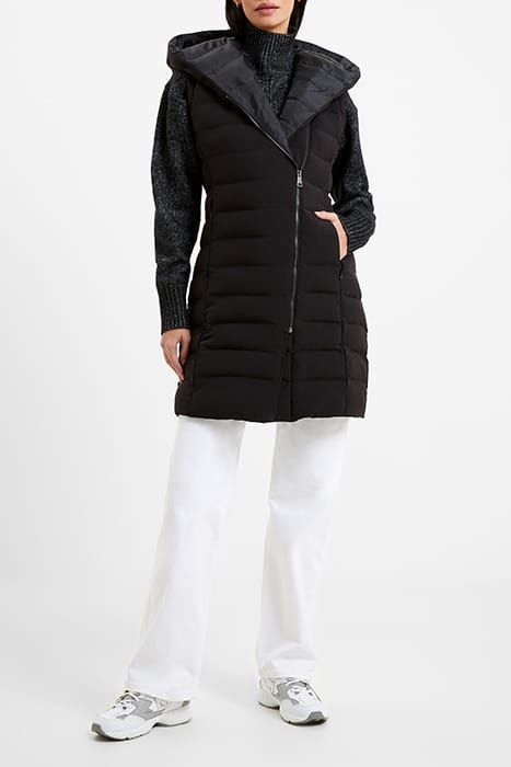 ILOANI MIDI PUFFER GILET BLACK/BLACK 1