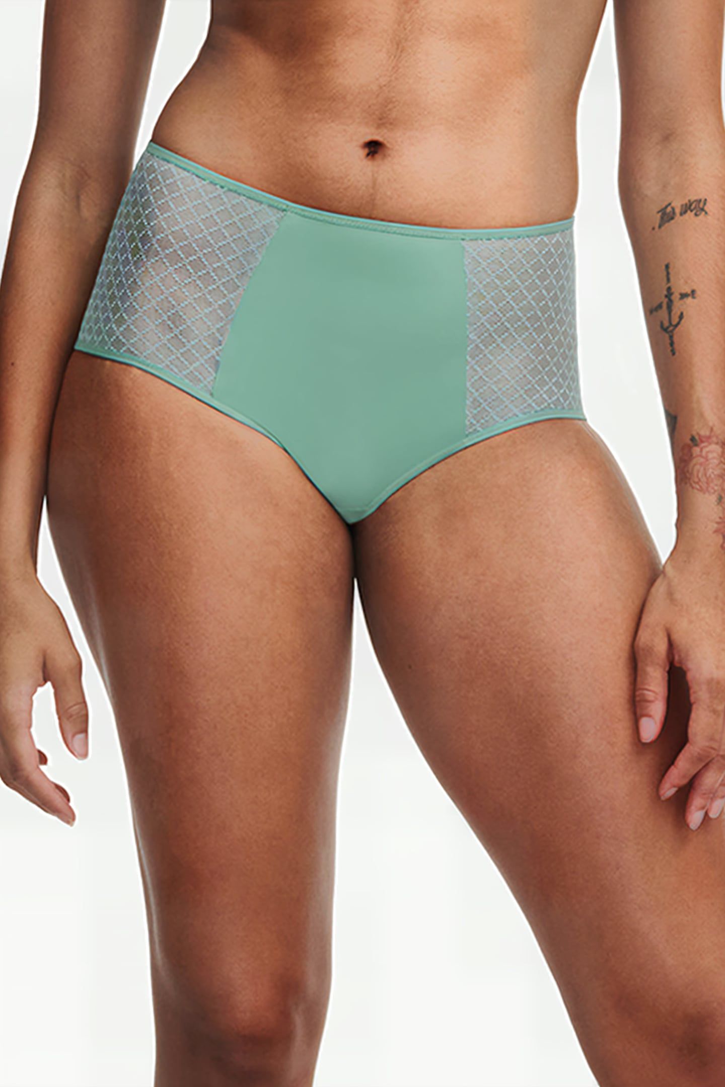 CO BO. FULL BRIEF STD HIGH W. TRELLIS GREEN 1