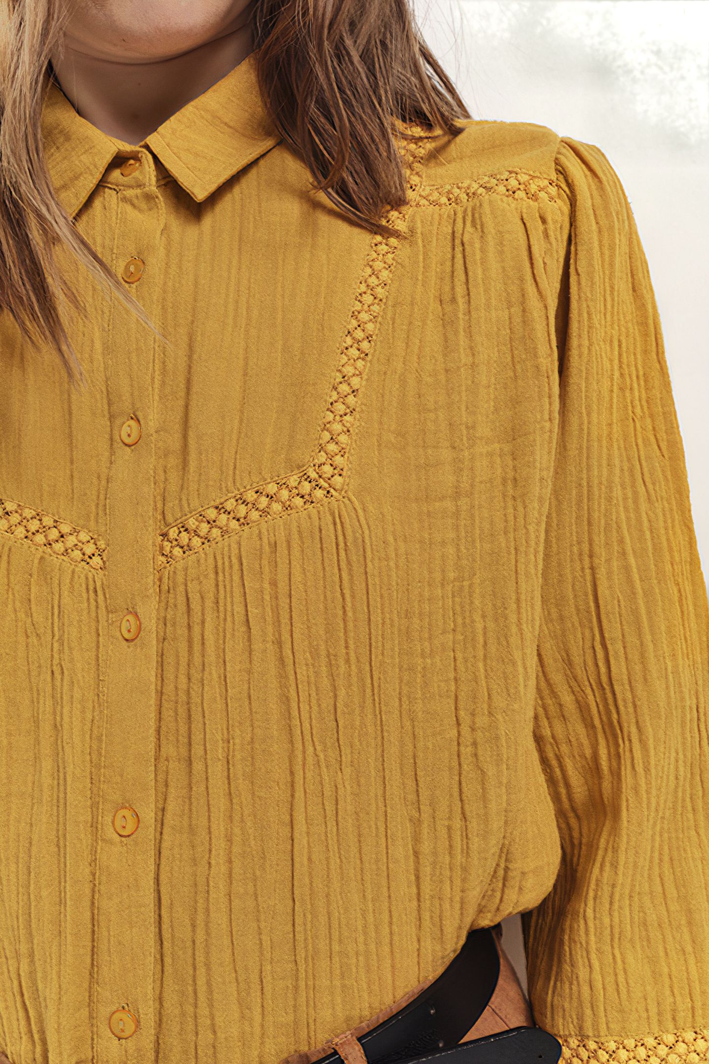 CHLOE - HONEY EMBROIDERED PLAID SHIRT 4