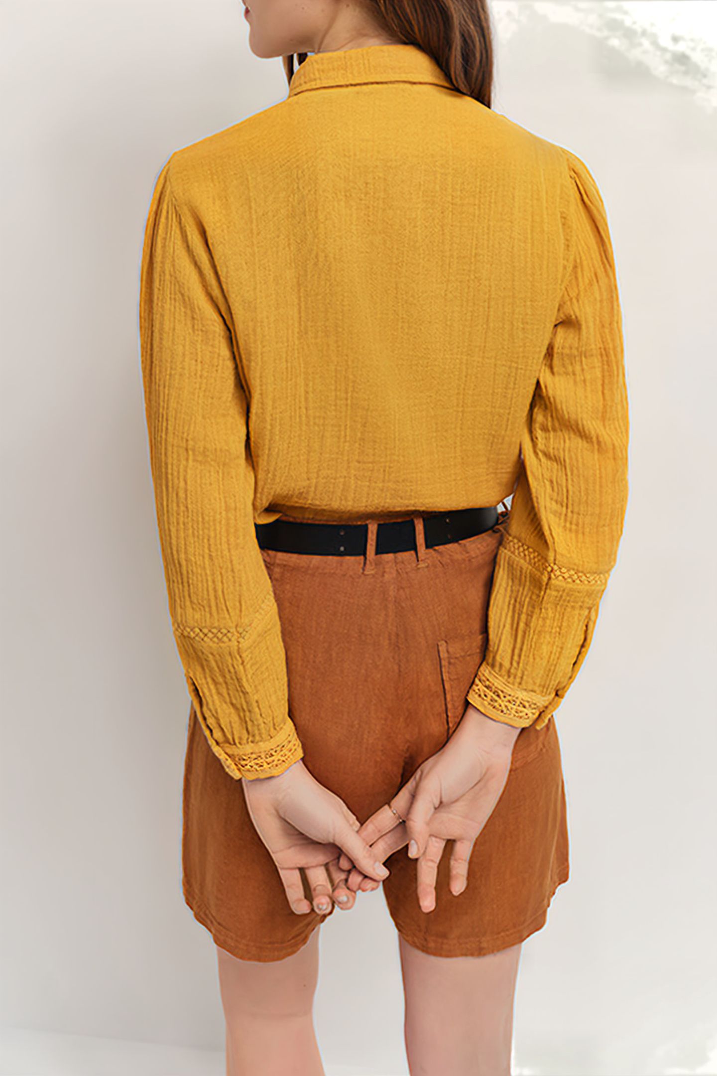 CHLOE - HONEY EMBROIDERED PLAID SHIRT 2