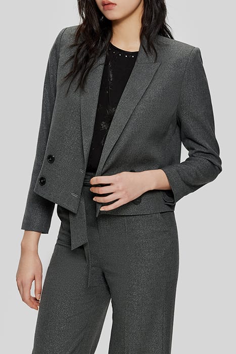 GREY GLITTERY SHORT SUIT JACKET 1