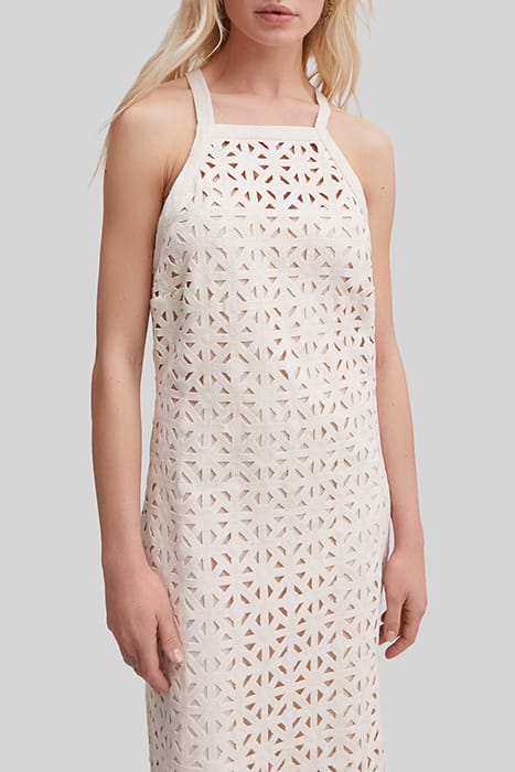 ECRU MACRAMÉ GRAPHIC MIDI DRESS 3